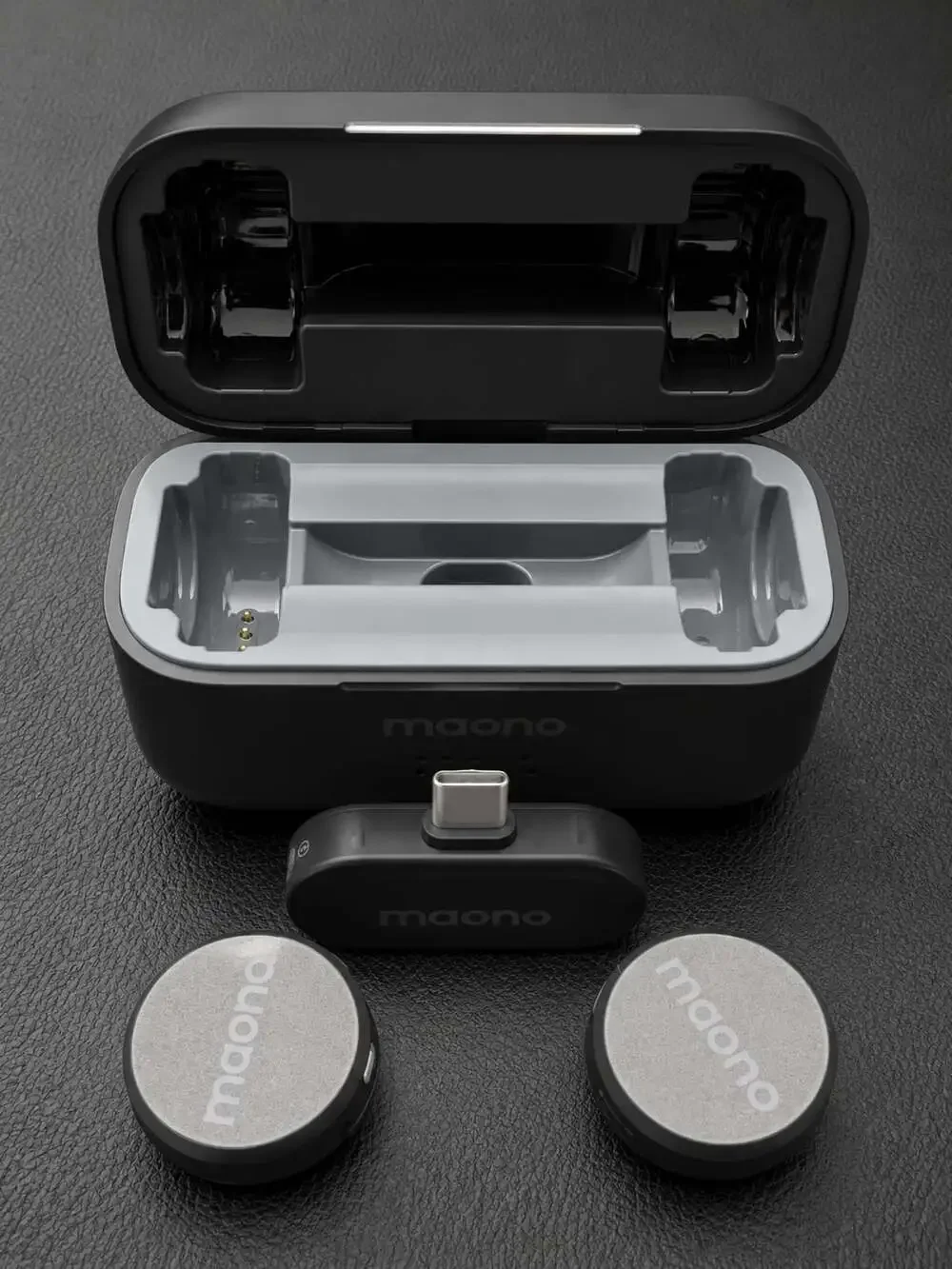 Maono Wave T5 Wireless Lavalier Microphone Charging Case